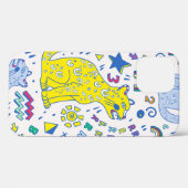 kindliches Muster mit Tiger, Briefen, Regenbogen, Case-Mate iPhone Hülle (Rückseite (Horizontal))