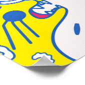 kindliches Muster mit Tiger, Briefen, Regenbogen, Poster (Ecke)