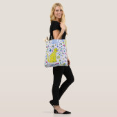 kindliches Muster mit Tiger, Briefen, Regenbogen, Tasche (Am Model)