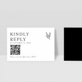 Kindly Antwort Elegant Minimalistisch Wedding QR C