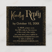 Kindly Antwort Festive Confetti QR Code Black UAWG Begleitkarte (Vorderseite)