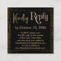 Kindly Antwort Festive Confetti QR Code Black UAWG