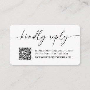 Kindly Antwort Minimalistisch Wedding RSVP Begleitkarte