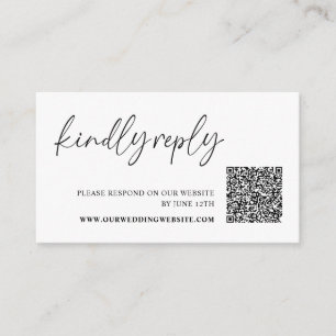 Kindly Antwort Minimalistisch Wedding RSVP Begleitkarte