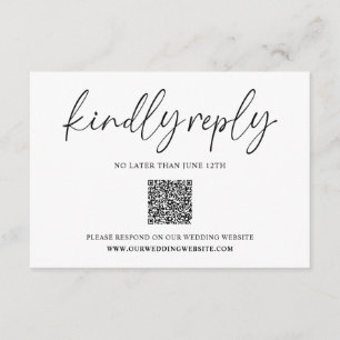 Kindly Antwort Minimalistisch Wedding RSVP Begleitkarte