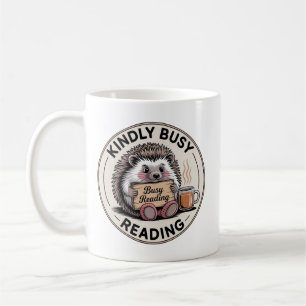 Kindly beschäftigt Reading Igel Abzeichen Kaffeetasse