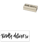 Kindly Deliver to - Brush Script Gummistempel (Stempel)