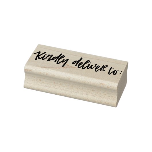 Kindly Deliver to - Brush Script Gummistempel (Stempel)