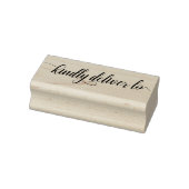 Kindly Deliver to - script Gummistempel (Stempel)