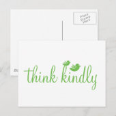 Kindly denken postkarte (Vorne/Hinten)