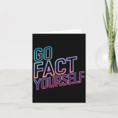 Kindly Go Fact Yourself Funny Cyber Vibes Slogan S Karte (Vorderseite)