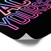 Kindly Go Fact Yourself Funny Cyber Vibes Slogan S Poster (Ecke)