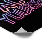 Kindly Go Fact Yourself Funny Cyber Vibes Slogan S Poster (Ecke)
