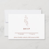 Kindly Reply Terracotta Floral Einladung (Vorderseite)