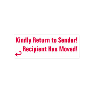 "Kindly Rückkehr zum Absender", "Empfänger hat Permastempel