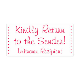 "Kindly Rückkehr zum Absender!" "Unbekannte Permastempel