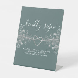 Kindly Sign Wedding Sockelschild