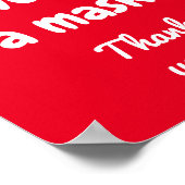 Kindly Tragen Sie ein Maskenposter Poster (Ecke)
