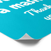 Kindly Tragen Sie ein Maskenposter Poster (Ecke)
