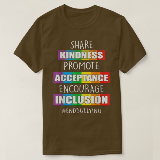 Kindness Annahme Schlussfolgerung Pride Rainbow Lg T-Shirt (Design vorne)