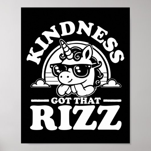Kindness Anti Bullying Week Einhorn Got Rizz Stick Poster (Vorne)