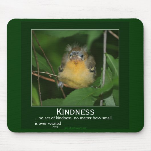 Kindness Baby Oriole Motivierend Mousepad (Vorne)