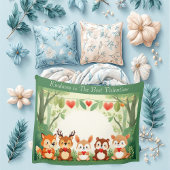 Kindness Best Valentine Nursery Woodland Animals  Fleecedecke