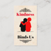 Kindness bindet uns Business Card Visitenkarte (Rückseite)