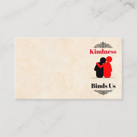Kindness bindet uns Business Card Visitenkarte (Vorderseite)