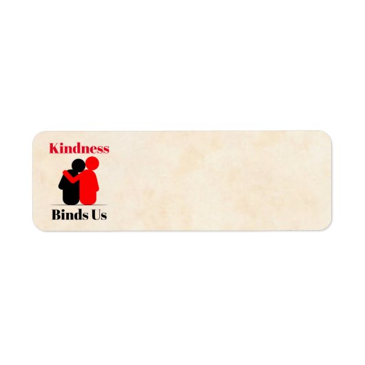 Kindness bindet uns Rücksendeadresse-Etikett (Vorne)