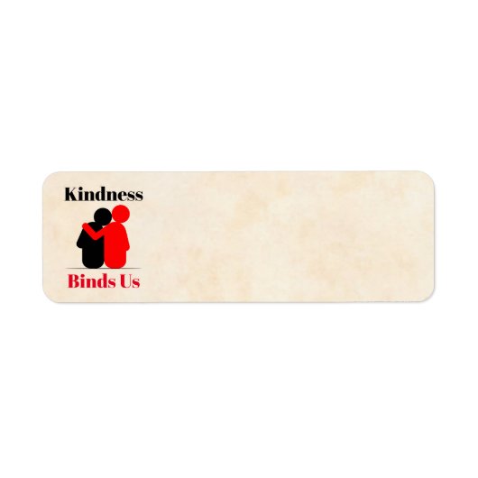 Kindness bindet uns Rücksendeadresse-Etikett (Vorne)