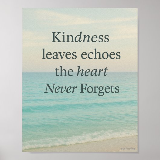 Kindness-Blätter Echoes Poster (Vorne)