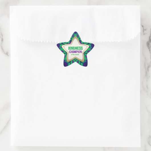 Kindness Champion des Month Star Sticker (Tasche)