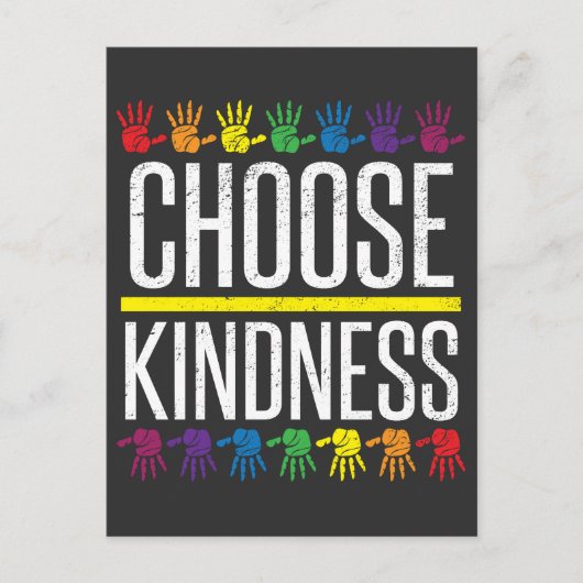 Kindness Choose Kind - Stopp Bullen Spread Liebe Postkarte (Vorderseite)