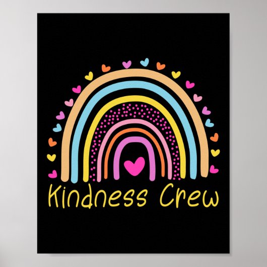 Kindness Crew Kindergarten Lehrer Kinderbetreuung Poster (Vorne)