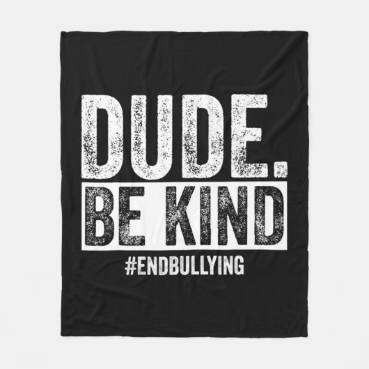 Kindness Day Unity Day Orange No bullies bullying Fleecedecke (Vorderseite)
