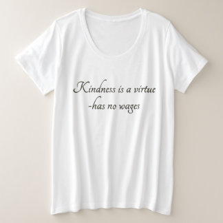 "Kindness"-design by Maaya Prints, Women's Große Größe T-Shirt