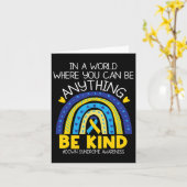 Kindness - Down Syndrome Awareness Blue Yellow Rib Karte (Gelbe Blume)