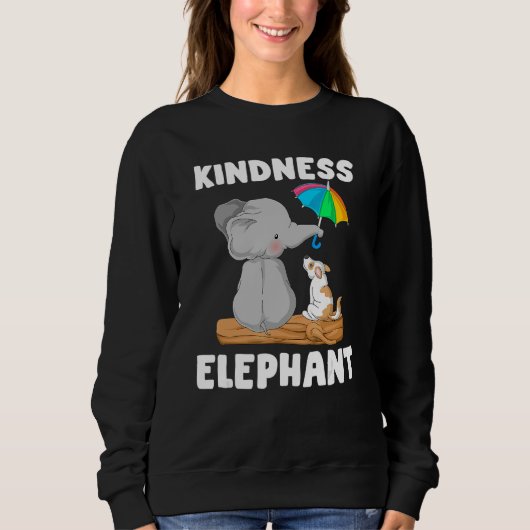 Kindness elephant Unity Day  Orange Anti Bullying Sweatshirt (Vorderseite)