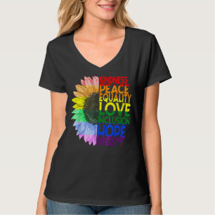 Kindness Equality Liebe Lgbt Rainbow Prilag Sun T-Shirt
