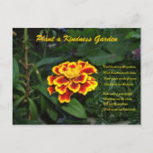 Kindness Garden Gedicht Postcard Postkarte (Vorderseite)