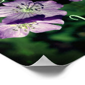 Kindness Geranium Blume Abstrakt Inspiration Poster (Ecke)