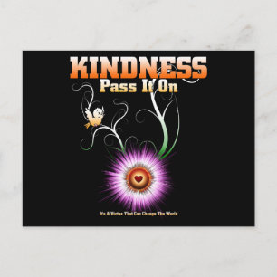 KINDNESS - Gib es auf Sternexplosion Herz Postkarte