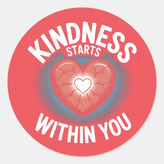 Kindness & Healing – Inspirational  Runder Aufkleber (Vorderseite)