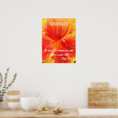 Kindness Inspiration Poster Quote Plato Hibiskus (Küche)