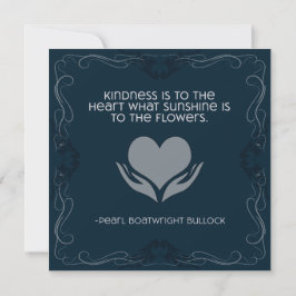 Kindness Inspirational Note Card in Blau Save The Date