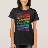 Kindness is EVERYTHING Science is Real Love is Lov T-Shirt (Vorderseite)