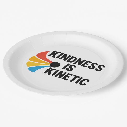 Kindness is Kinetic Pappteller (Schrägansicht)