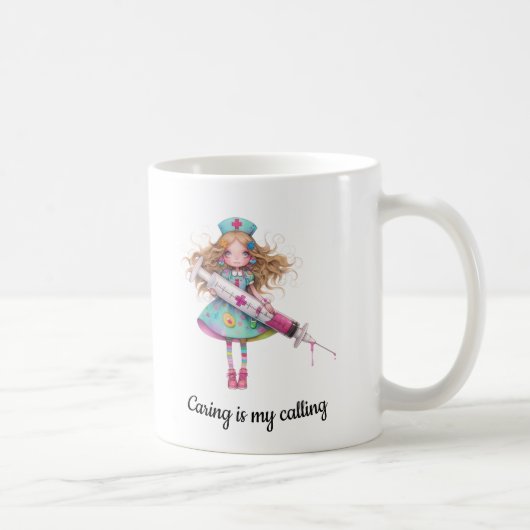 Kindness Is My Calling – Nurse Mug Kaffeetasse (Rechts)