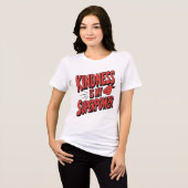 Kindness is My Superpower Illustration Comic Style Tri-Blend Shirt (Vorderseite voll)